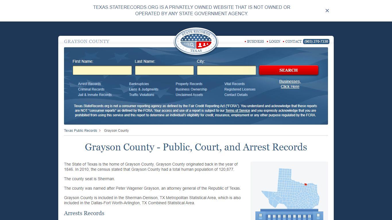 Grayson County - Public, Court, and Arrest Records